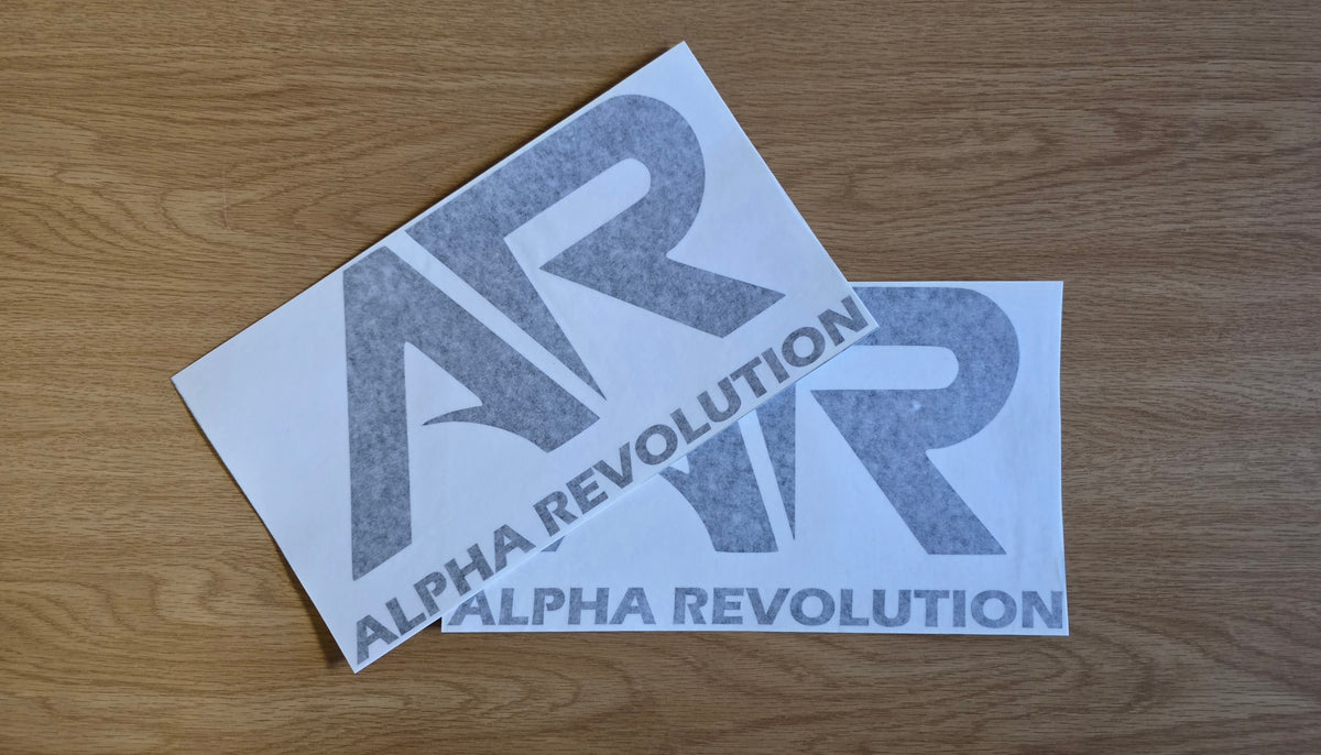 AR VEHICLE STICKER SET - BLACK (SOLD IN SETS OF 2)