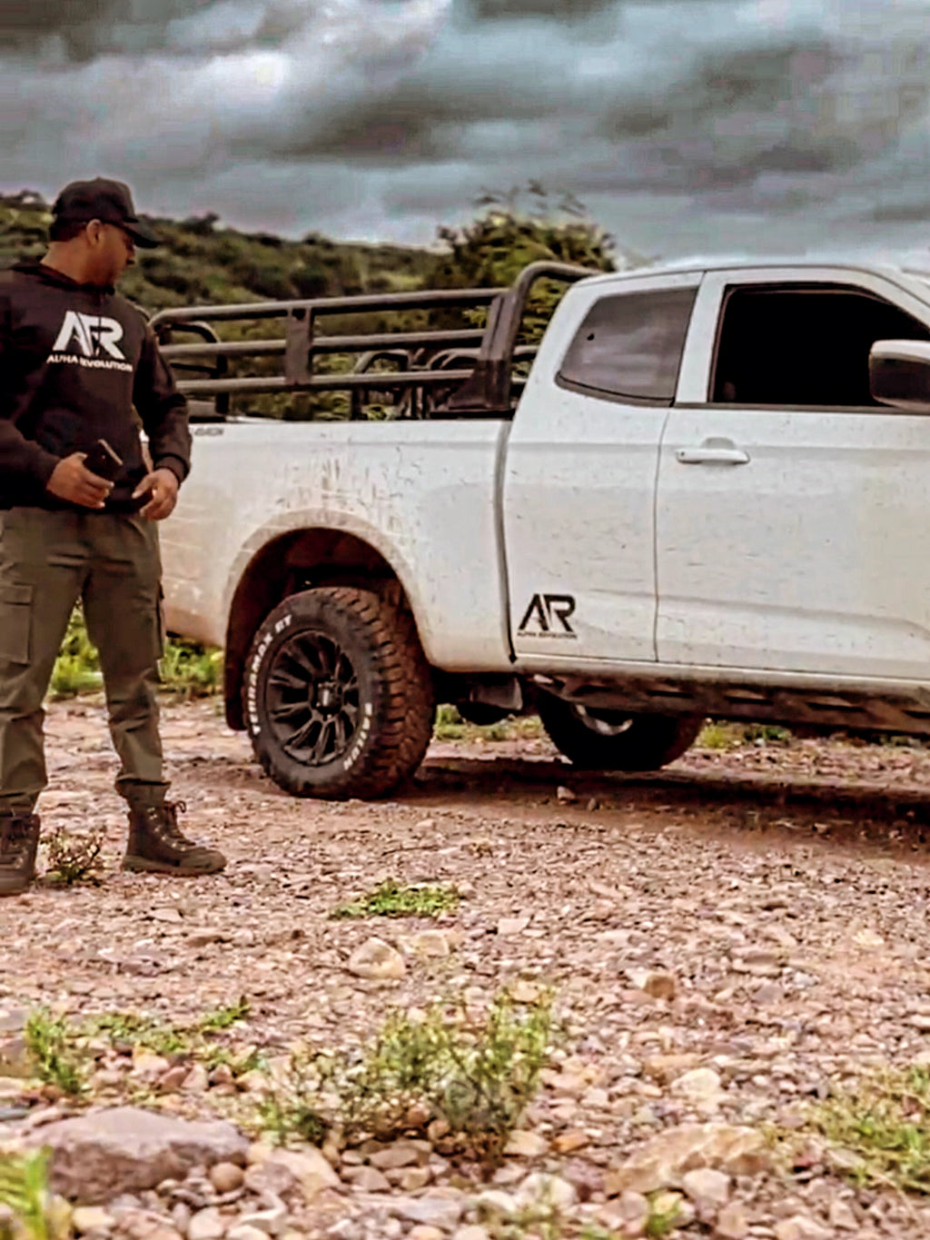 AR VEHICLE STICKER SET - BLACK (SOLD IN SETS OF 2)