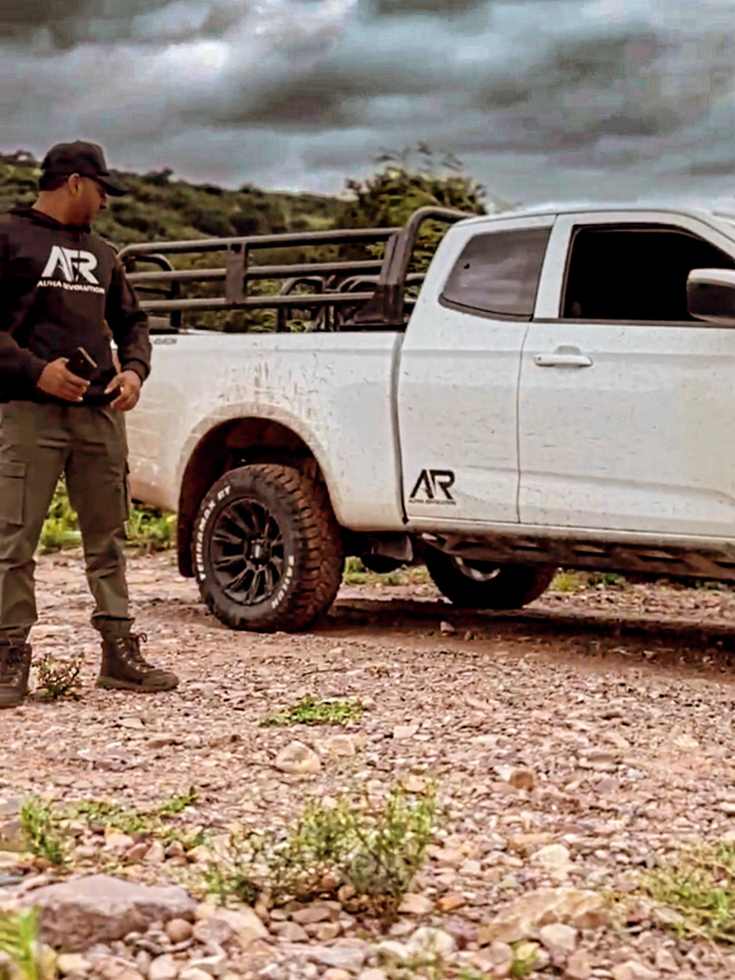 AR VEHICLE STICKER SET - BLACK (SOLD IN SETS OF 2)