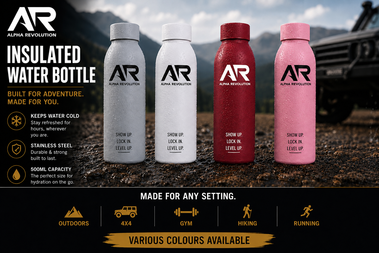 AR INSULATED WATER BOTTLE - VERSION 1.0