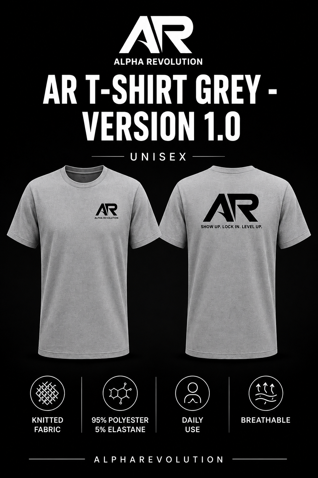 AR T-SHIRT GREY- VERSION 1.0