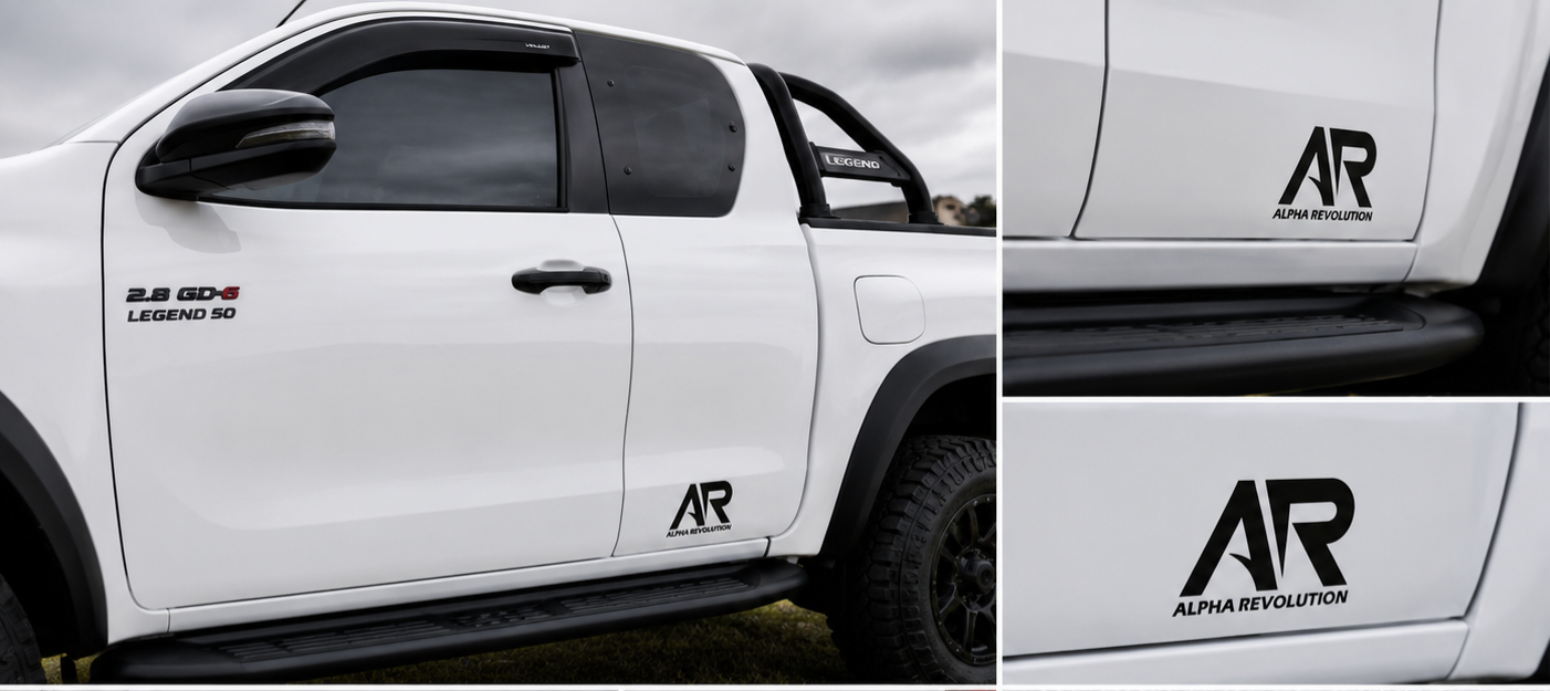 AR VEHICLE STICKER SET - BLACK (SOLD IN SETS OF 2)